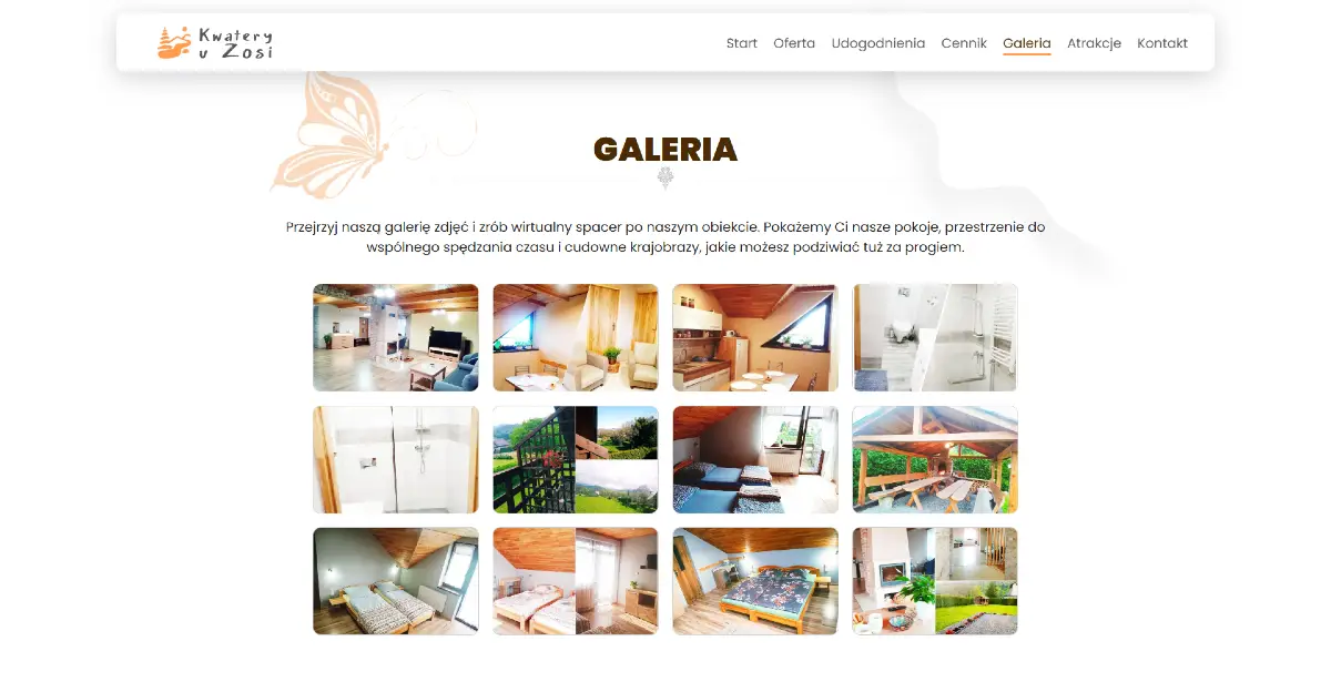 Strona internetowa restauracji Adona - Layout